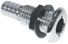 Chrome Plated Plastic Thru-Hull Connector for 3/4" Hose
